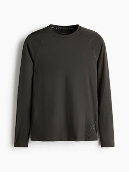 H&M - Men Green Compression Fit Sports Top with Drymove