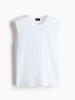 H&M - Men White Regular Fit Cotton Vest Top
