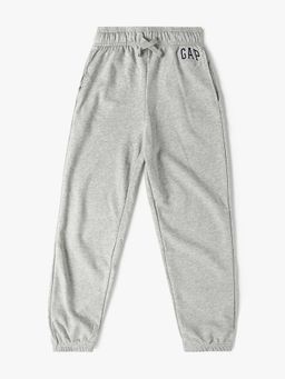 GAP - Grey Solid Cotton Blend Relaxed Joggers