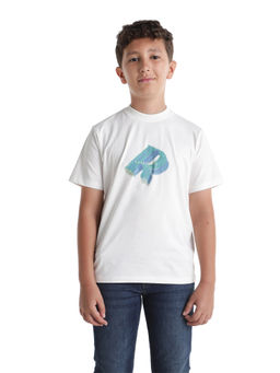 RARE ONES - Off White Printed Cotton Blend Regular T-Shirt
