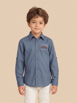 U.S. POLO ASSN. - Grey Solid Cotton Regular Shirt