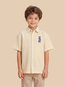 U.S. POLO ASSN. - Mustard Stripes Cotton Boxy Shirt