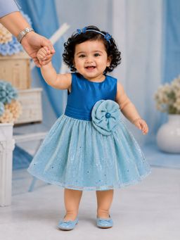 PSPeaches - Teal Embellished Taffeta A-Line Dress