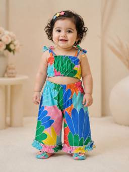 PSPeaches - Multi-Color Abstract Muslin Regular Co-Ord Set