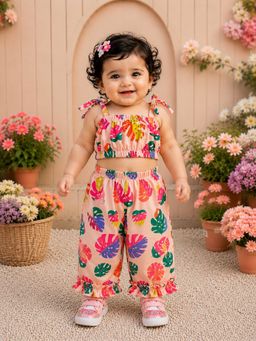 PSPeaches - Peach Printed Muslin Regular Co-Ord Set