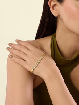 Isharya - Disco Mirror Palm Cuff 18Kt Gold Plated