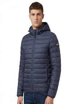 Cavalli Class - Navy Blue Logo Hooded Puffer Jacket