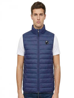 Cavalli Class - Navy Blue Logo Puffer Vest
