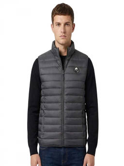 Cavalli Class - Black Logo Puffer Vest