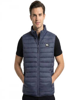 Cavalli Class - Navy Blue Logo Quilted Vest
