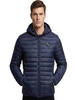 Cavalli Class - Blue Logo Patch Quilted Jacket