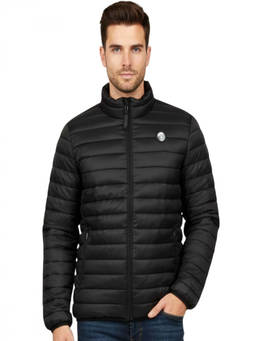 Cavalli Class - Black Logo Patch Quilted Jacket