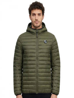 Cavalli Class - Olive Logo Patch Puffer Jacket