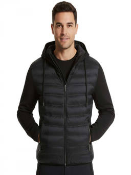 Michael Kors - Black Logo Hooded Quilted Jacket