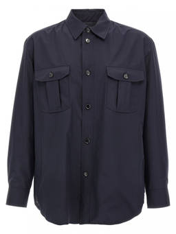 Brioni - Blue Button-Up Jacket