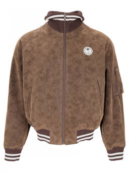 Palm Angels - Brown Mock Collar Jacket