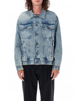 BALMAIN - Blue Shirt Collar Jacket