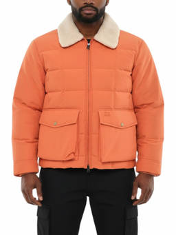 Woolrich - Orange Quilted Shirt Collar Jacket