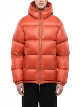Jil Sander - Orange Quilted Hood Jacket