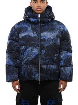 OFF-WHITE - Navy Blue Logo Hood Jacket