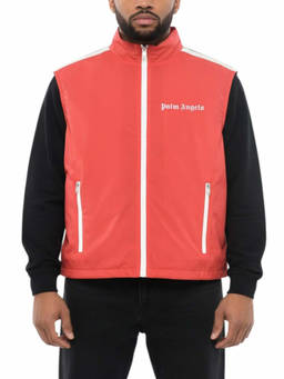 Palm Angels - Red Logo Mock Collar Jacket