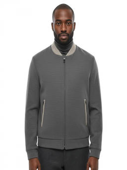 Corneliani - Grey Zip Up Bomber Jacket
