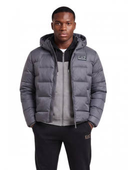 EA7 Emporio Armani - Slate Grey Quilted Jacket