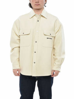 Palm Angels - Off White Logo Shirt Jacket