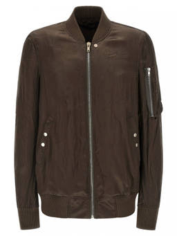 Rick Owens - Brown Solid Bomber Jacket