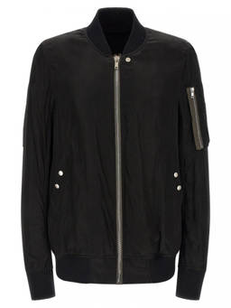 Rick Owens - Black Solid Bomber Jacket