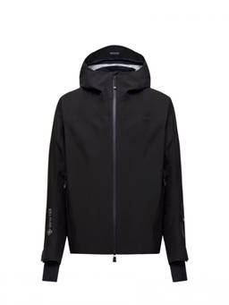 Moncler - Black Printed Hooded Jacket