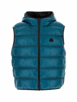 Moncler - Teal Quilted Hood Jacket