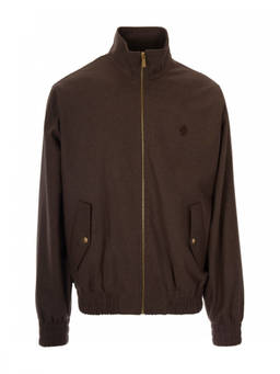 Drole De Monsieur - Brown Logo Mock Collar Jacket