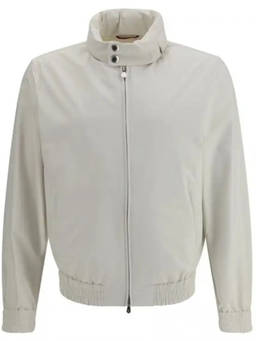 Brunello Cucinelli - Off White Solid Hood Jacket