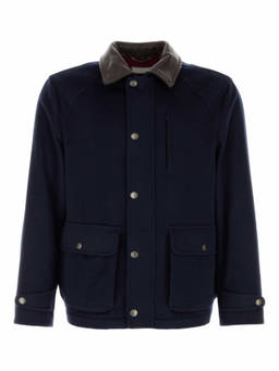 Brunello Cucinelli - Dark Navy Shirt Collar Jacket