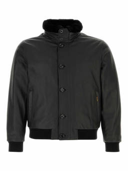Moorer - Black Mock Collar Jackets