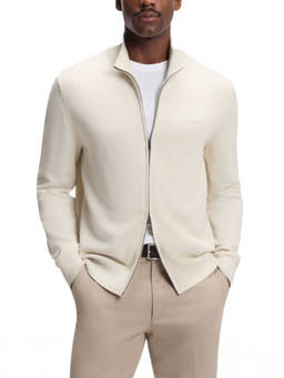 Boss - Off White Mock Collar Jacket