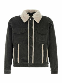Fendi - Dark Grey Textured Jacket