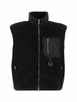 Fendi - Black Textured Mock Collar Jacket