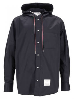 Thom Browne - Blue Solid Hood Jacket