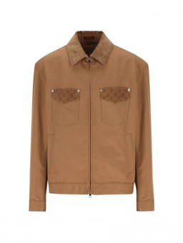 Gucci - Brown Shirt Collar Jacket