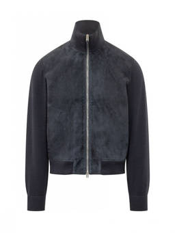 Tom Ford - Navy Blue Mock Collar Jacket