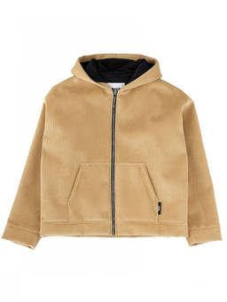 MSGM - Beige Textured Hood Jacket