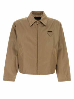 PRADA - Beige Shirt Collar Jacket