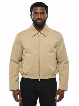 1989 STUDIO - Beige Shirt Collar Bomber Jacket
