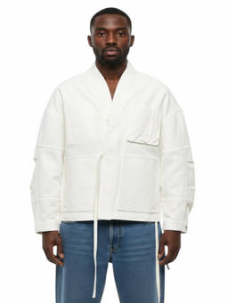 MORDECAI - White Shawl Neck Jacket