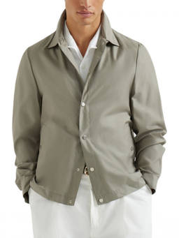 Brunello Cucinelli - Green Shirt Collar Jacket