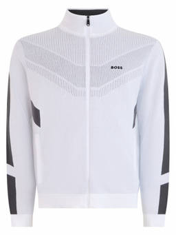 Boss - White Regular Zip Up Jacket
