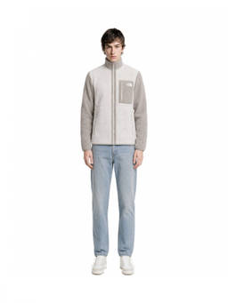 The North Face - Off White Color Block Jacket