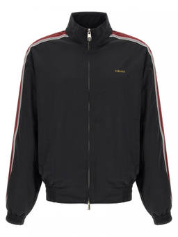 Versace - Black Logo Mock Collar Jacket